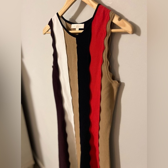 Rare Etcetera Scalloped Colorblock Knit Dress XS - Picture 3 of 8